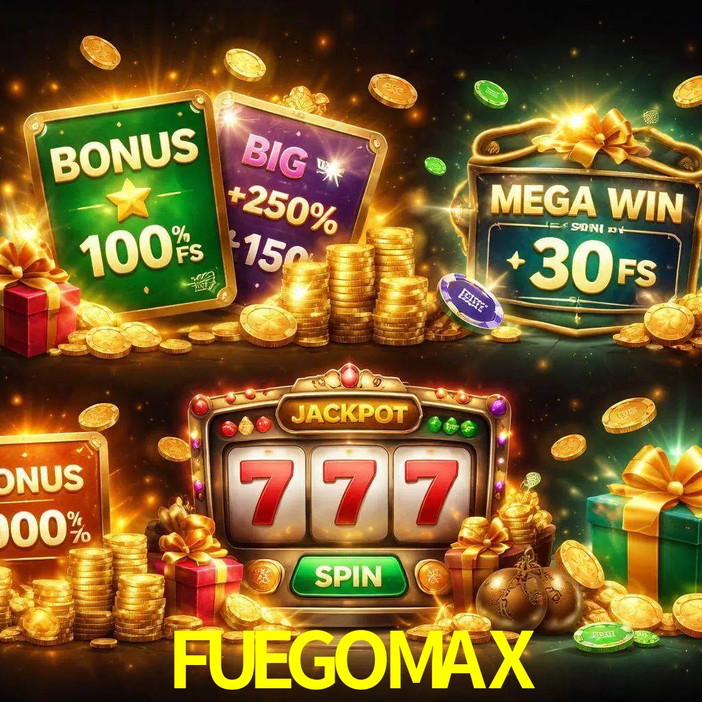 Tipos de bonos FUEGOMAX incluyendo recompensas de bienvenida y promociones continuas